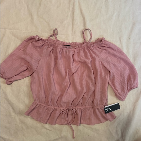 BCX Women's Dusty Pink Off-Shoulder Blouse - Picture 2 of 9